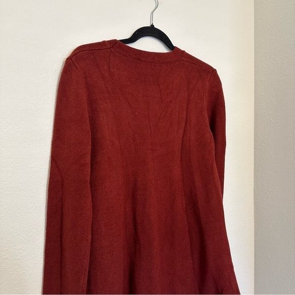 Soft Surroundings Priscilla Knit Sweater Tunic Length Size Small Women Burgundy - Picture 6 of 8